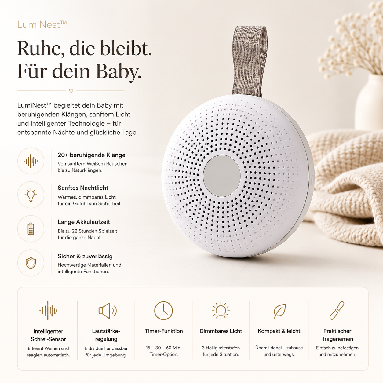 LumiNest™ Baby Sleep Companion